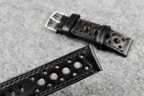 Horween Chromexcel Black Racing Leather Watch Strap