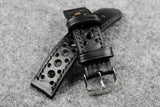 Horween Chromexcel Black Racing Leather Watch Strap