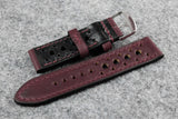 Horween Chromexcel Burgundy Racing Leather Watch Strap