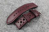 Horween Chromexcel Burgundy Racing Leather Watch Strap