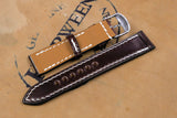 Horween Shell Cordovan Colour 6 Full Stitch Leather Watch Strap