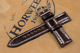 Horween Shell Cordovan Colour 6 Half Padded FS Leather Watch Strap