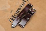Horween Shell Cordovan Colour 6 Side Stitch Leather Watch Strap
