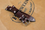 Horween Shell Cordovan Colour 6 Side Stitch Leather Watch Strap