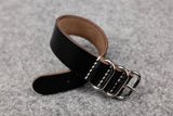 THOS Horween Chromexcel Black 3 Ring Pass Through Leather Strap
