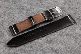 THOS Horween Chromexcel Black Unlined Leather Watch Strap