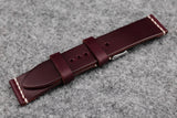 THOS Horween Chromexcel Burgundy Unlined Leather Watch Strap
