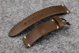 Horween Chromexcel Natural Unlined Side Stitch Leather Watch Strap