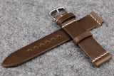 Horween Chromexcel Natural Unlined Top Stitch Leather Watch Strap