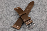 Horween Chromexcel Natural Unlined Top Stitch Leather Watch Strap