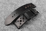 Horween Chromexcel Black Unlined Racing Leather Watch Strap