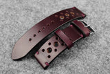 Horween Chromexcel Burgundy Unlined Racing Leather Watch Strap