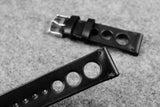 Horween Chromexcel Black Unlined Rally Leather Watch Strap