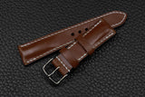 Italian Chocolate Half Padded Leather Watch Strap