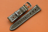 RM: Italian Embossed Olive Green Racing Watch Strap (20/18)