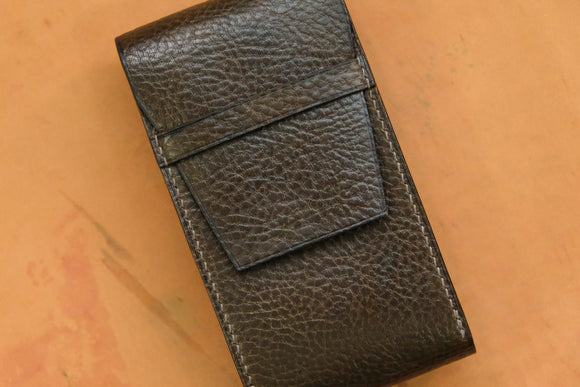 Italian Embossed Olive Single Watch Pouch