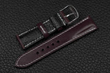 Italian Purple Half Padded Leather Watch Strap
