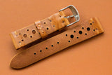 RM: Italian Textured Brown Unlined Racing Watch Strap (20/18)