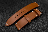 Italian Chestnut Side Stitch Leather Watch Strap