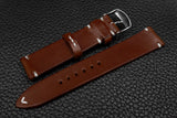 Italian Chocolate Side Stitch Leather Watch Strap