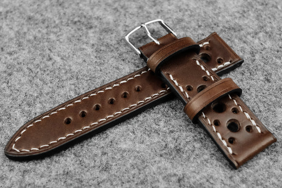 RM: Italian Espresso Racing Leather Watch Strap (22/20)