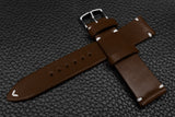 Italian Espresso Side Stitch Leather Watch Strap