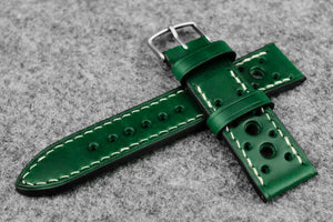 RM: Italian Green Racing Leather Watch Strap (22/20)