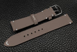 Italian Grey Side Stitch Leather Watch Strap