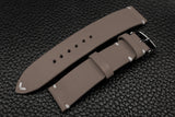 Italian Grey Side Stitch Leather Watch Strap