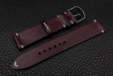 Italian Purple Side Stitch Leather Watch Strap