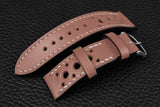 Italian Salmon Pink Racing Leather Watch Strap