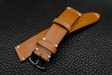 Italian Sand Side Stitch Leather Watch Strap