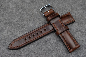 RM: Horween Chromexcel Brown Half Padded Leather Watch Strap (20/18)