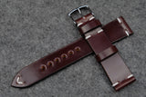 RM: Horween Shell Cordovan Colour 6 Side Stitch Leather Watch Strap (20/18)
