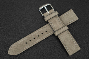 The House Of Straps | Italian Suede Light Taupe Full Stitch Leather Watch Strap